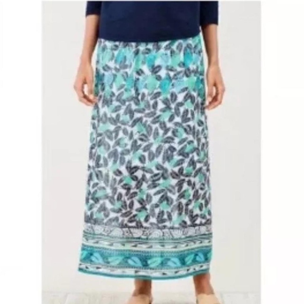 J. Jill Blue and Gray Maxi Skirt for Casual Resort Wear